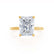 PARIS - Radiant Natural Diamond 18k Yellow Gold Hidden Halo Solitaire Engagement Ring Lily Arkwright