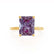 PARIS - Radiant Alexandrite & Diamond 18k Yellow Gold Petite Hidden Halo