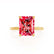 PARIS - Radiant Ruby & Diamond 18k Yellow Gold Petite Hidden Halo