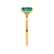 PARIS - Radiant Emerald & Diamond 18k Yellow Gold Petite Hidden Halo
