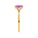 PARIS - Radiant Pink Sapphire & Diamond 18k Yellow Gold Petite Hidden Halo