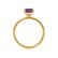 PARIS - Radiant Alexandrite & Diamond 18k Yellow Gold Petite Hidden Halo