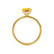 PARIS - Radiant Yellow Sapphire & Diamond 18k Yellow Gold Petite Hidden Halo