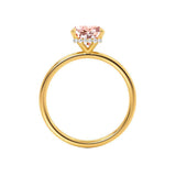 PARIS - Chatham® Radiant Champagne Sapphire & Diamond 18k Yellow Gold Petite Hidden Halo