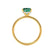 PARIS - Radiant Emerald & Diamond 18k Yellow Gold Petite Hidden Halo