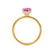 PARIS - Radiant Pink Sapphire & Diamond 18k Yellow Gold Petite Hidden Halo