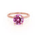 PARIS - Round Pink Sapphire & Diamond 18k Rose Gold Petite Hidden Halo