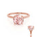 PARIS - Round Champagne Sapphire & Diamond 18k Rose Gold Petite Hidden Halo