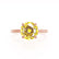 PARIS - Round Yellow Sapphire & Diamond 18k Rose Gold Petite Hidden Halo