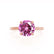 PARIS - Round Pink Sapphire & Diamond 18k Rose Gold Petite Hidden Halo