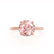 PARIS - Round Champagne Sapphire & Diamond 18k Rose Gold Petite Hidden Halo