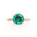 PARIS - Round Emerald & Diamond 18k Rose Gold Petite Hidden Halo