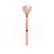 PARIS - Round Champagne Sapphire & Diamond 18k Rose Gold Petite Hidden Halo