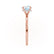 PARIS - Round Aqua Spinel & Diamond 18k Rose Gold Petite Hidden Halo