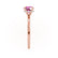 PARIS - Round Pink Sapphire & Diamond 18k Rose Gold Petite Hidden Halo