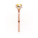PARIS - Round Yellow Sapphire & Diamond 18k Rose Gold Petite Hidden Halo