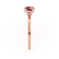 PARIS - Round Ruby & Diamond 18k Rose Gold Petite Hidden Halo