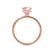 PARIS - Round Champagne Sapphire & Diamond 18k Rose Gold Petite Hidden Halo