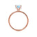 PARIS - Round Aqua Spinel & Diamond 18k Rose Gold Petite Hidden Halo