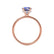 PARIS - Round Blue Sapphire & Diamond 18k Rose Gold Petite Hidden Halo