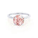 PARIS - Round Champagne Sapphire & Diamond 950 Platinum Petite Hidden Halo