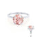 PARIS - Round Champagne Sapphire & Diamond 950 Platinum Petite Hidden Halo