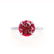 PARIS - Round Ruby & Diamond 950 Platinum Petite Hidden Halo