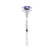 PARIS - Round Blue Sapphire & Diamond 950 Platinum Petite Hidden Halo