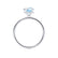 PARIS - Round Aqua Spinel & Diamond 18k White Gold Petite Hidden Halo