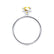 PARIS - Round Yellow Sapphire & Diamond 18k White Gold Petite Hidden Halo