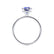 PARIS - Round Blue Sapphire & Diamond 950 Platinum Petite Hidden Halo