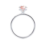 PARIS - Chatham® Round Champagne Sapphire & Diamond 18k White Gold Petite Hidden Halo
