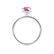 PARIS - Round Pink Sapphire & Diamond 950 Platinum Petite Hidden Halo