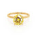 PARIS - Round Yellow Sapphire & Diamond 18k Yellow Gold Petite Hidden Halo
