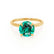 PARIS - Round Emerald & Diamond 18k Yellow Gold Petite Hidden Halo