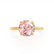 PARIS - Round Champagne Sapphire & Diamond 18k Yellow Gold Petite Hidden Halo