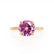 PARIS - Round Pink Sapphire & Diamond 18k Yellow Gold Petite Hidden Halo