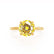 PARIS - Round Yellow Sapphire & Diamond 18k Yellow Gold Petite Hidden Halo