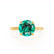 PARIS - Round Emerald & Diamond 18k Yellow Gold Petite Hidden Halo