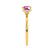 PARIS - Round Pink Sapphire & Diamond 18k Yellow Gold Petite Hidden Halo