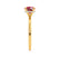 PARIS - Round Ruby & Diamond 18k Yellow Gold Petite Hidden Halo
