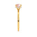 PARIS - Round Champagne Sapphire & Diamond 18k Yellow Gold Petite Hidden Halo