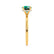 PARIS - Round Emerald & Diamond 18k Yellow Gold Petite Hidden Halo