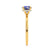 PARIS - Round Blue Sapphire & Diamond 18k Yellow Gold Petite Hidden Halo