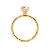 PARIS - Chatham® Round Champagne Sapphire & Diamond 18k Yellow Gold Petite Hidden Halo