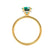 PARIS - Round Emerald & Diamond 18k Yellow Gold Petite Hidden Halo