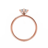 PARIS - Marquise Lab Diamond 18K Rose Gold Micro Pavé Hidden Halo
