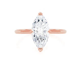 PARIS - Marquise Lab Diamond 18K Rose Gold Micro Pavé Hidden Halo