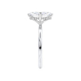 PARIS - Marquise Lab Diamond 18K White Gold Micro Pavé Hidden Halo