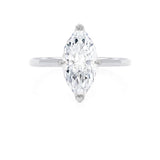 PARIS - Marquise Lab Diamond 18K White Gold Micro Pavé Hidden Halo